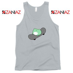 Skateboard Frog Brand Parody Sport Grey Tank Top