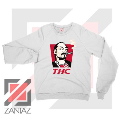 Snoop Dogg THC Smoke Graphic White Sweatshirt