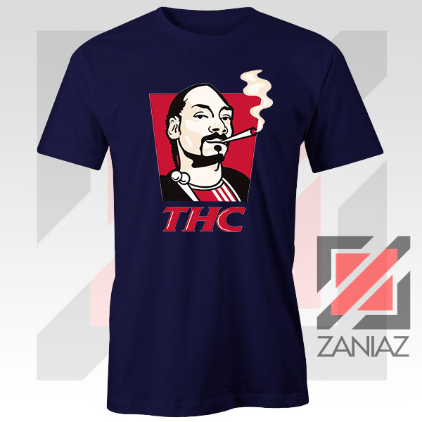 Snoop Dogg THC Smoke Vintage Navy Blue Tshirt