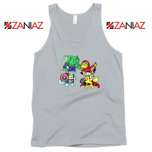 Superhero Pokemon Avengers Sport Grey Tank Top