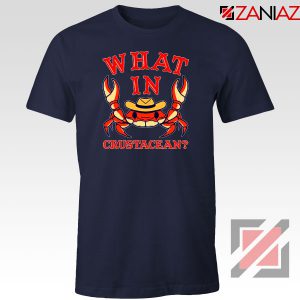 What In Crab Crustacean Design Navy Blue Tshirt