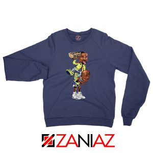 Yeezy Boost Over Jordan Graphic Navy Blue Sweatshirt