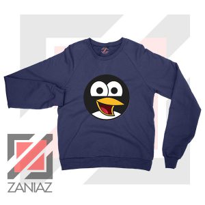 Angry Tux The Penguin Navy Blue Sweater