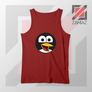 Angry Tux The Penguin Red Tank Top