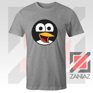 Angry Tux The Penguin Sport Grey Tshirt