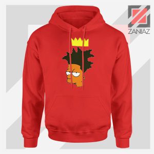 Bartsquiat Simpson 80s Artist Red Hoodie