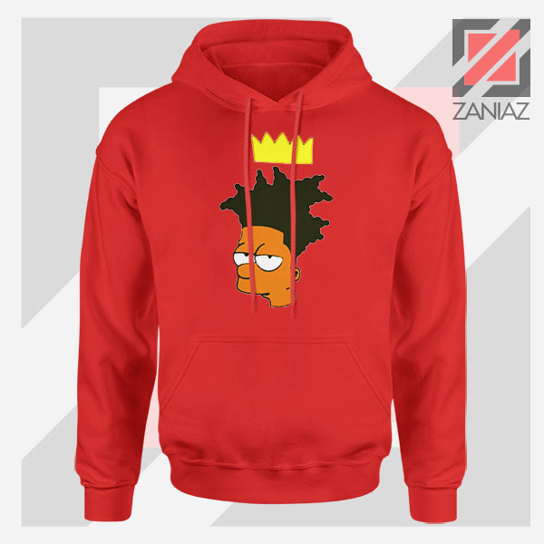 Bartsquiat Simpson 80s Artist Red Hoodie