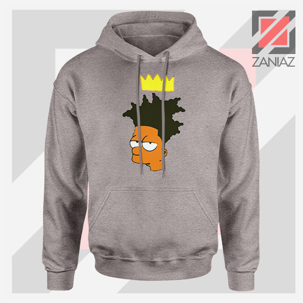 Bartsquiat Simpson 80s Artist Sport Grey Hoodie
