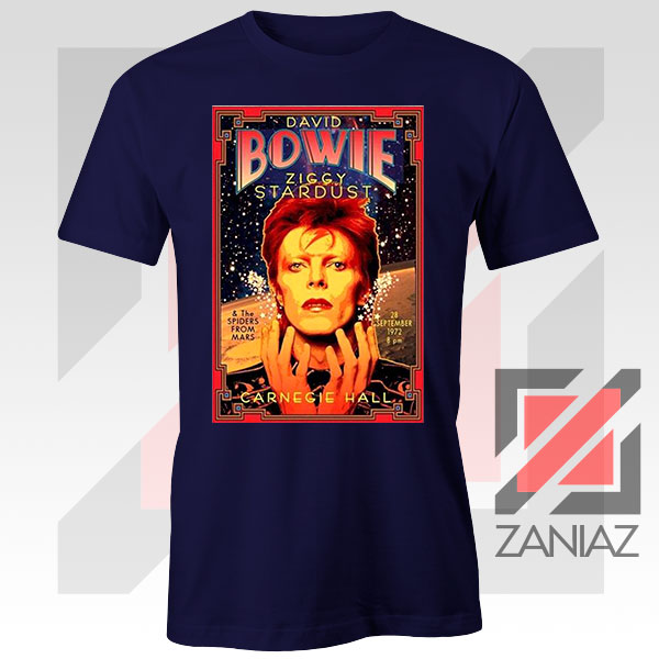 David Bowie Carnegie Halls Navy Blue Tshirt