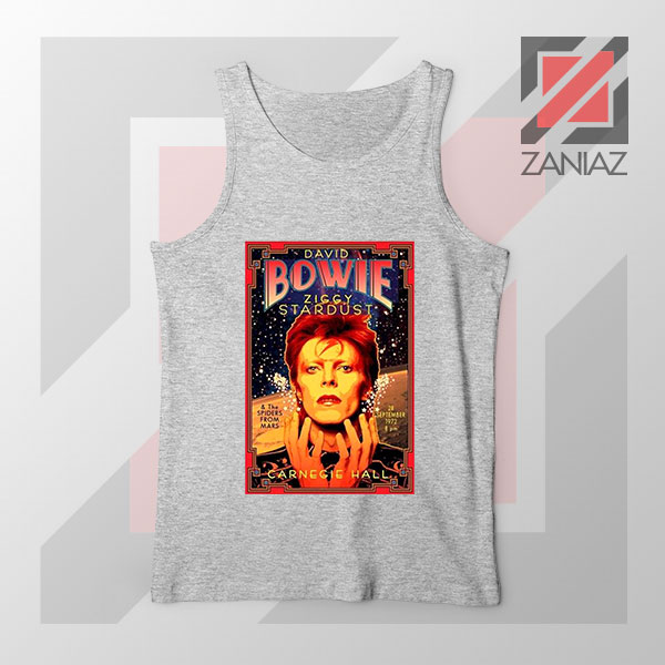 David Bowie Carnegie Halls Sport Grey Tank Top