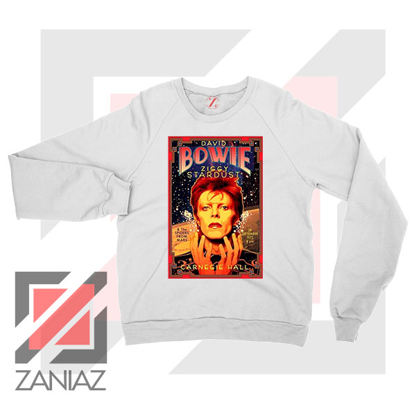David Bowie Carnegie Halls White Sweatshirt