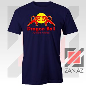 Dragon Ball Red Bull Logo Fusion Power Navy Blue Tee