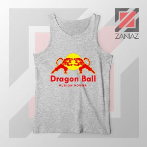 Dragon Ball Red Bull Logo New Grey Tank Top
