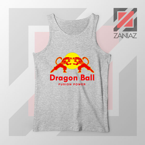 Dragon Ball Red Bull Logo New Grey Tank Top