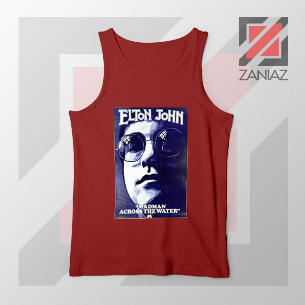 Elton John Fourth Album Poster Red Tank Top