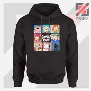Family Guy Animated Face Grid Hoodie – Cartoon Graphic