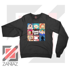 Family Guy Animated Face Grid Sweatshirt – Cartoon Crewneck