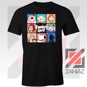 Family Guy Animated Face Grid T-Shirt – Cartoon Graphic Tee