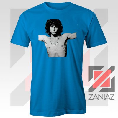 Jim Morrison Musician Graphic Blue Tee