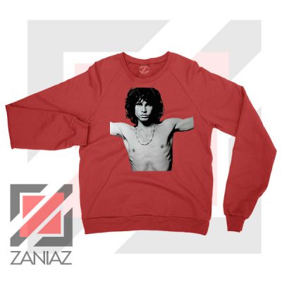 Jim Morrison Musician Graphic Red Sweater