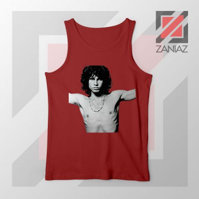 Jim Morrison Musician Graphic Red Tank Top
