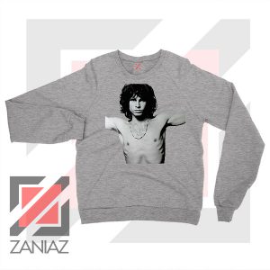 Jim Morrison Musician Graphic Sport Grey Sweater