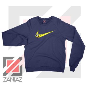 Just Spongebob Funny Nike Navy Blue Sweatshirt