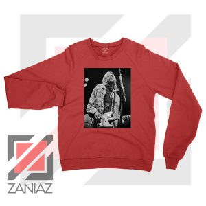 Kurt Cobain Concert Graphic Red Sweatshirt