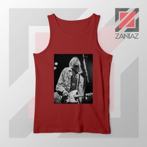 Kurt Cobain Concert Graphic Red Tank Top