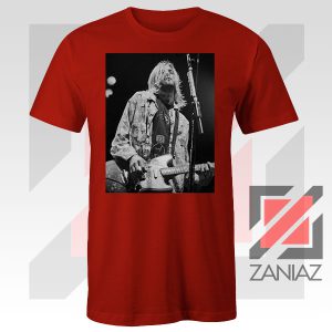 Kurt Cobain Concert Graphic Red Tshirt