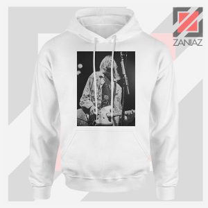 Kurt Cobain Concert Graphic White Hoodie