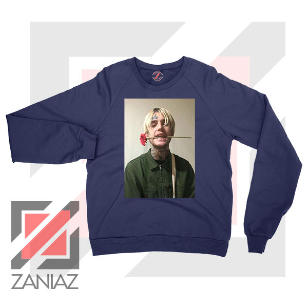Lil Peep Flower Boy Navy Blue Sweatshirt