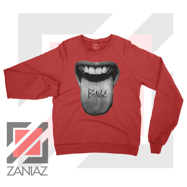 MGK Binge Album Rapper Graphic Red Sweatshirt