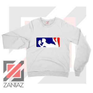 Major League Logo Reading White Sweatshirt