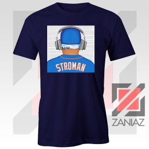 Marcus Stroman Behind Design Navy Blue Tshirt