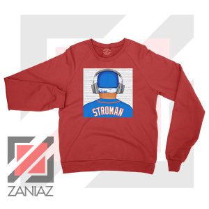 Marcus Stroman Behind Red Sweatshirt
