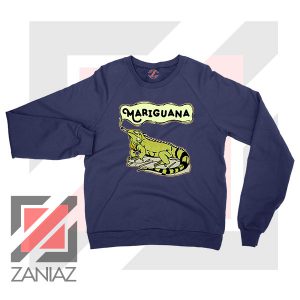 Mariguana Smoke Animal Navy Blue Sweatshirt