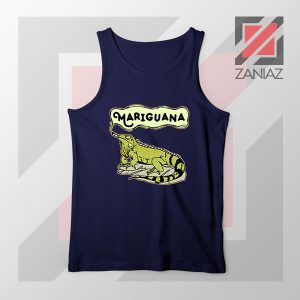 Mariguana Smoke Animal Navy Blue Tank Top