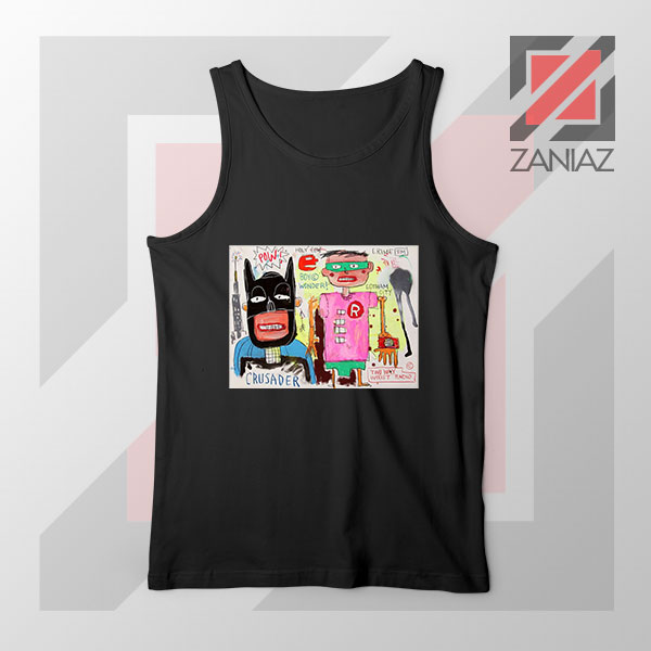 Michel Basquiat Warner Bros Art Black Tank Top