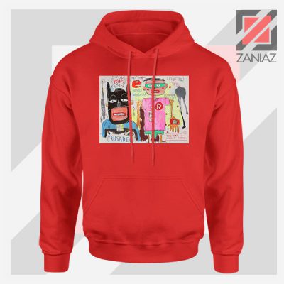 Michel Basquiat Warner Bros Art Red Hoodie