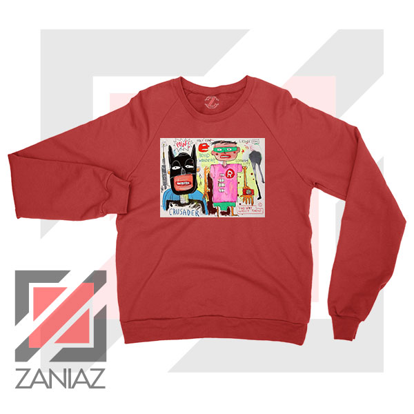 Michel Basquiat Warner Bros Art Red Sweater