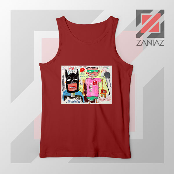 Michel Basquiat Warner Bros Art Red Tank Top