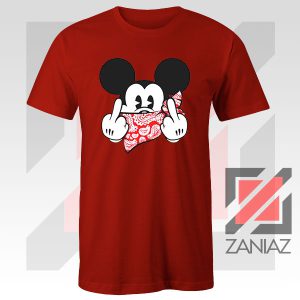 Mickey Disney Middle Finger Red Tee