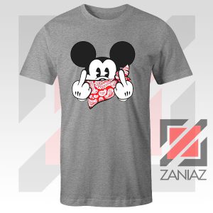 Mickey Disney Middle Finger Sport Grey Tee