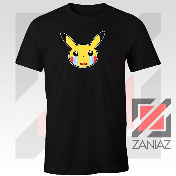 Pikachu Sad Mood Black Tshirt