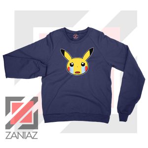 Pikachu Sad Mood Navy Blue Sweater