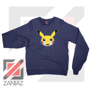 Pikachu Sad Mood Navy Blue Sweater