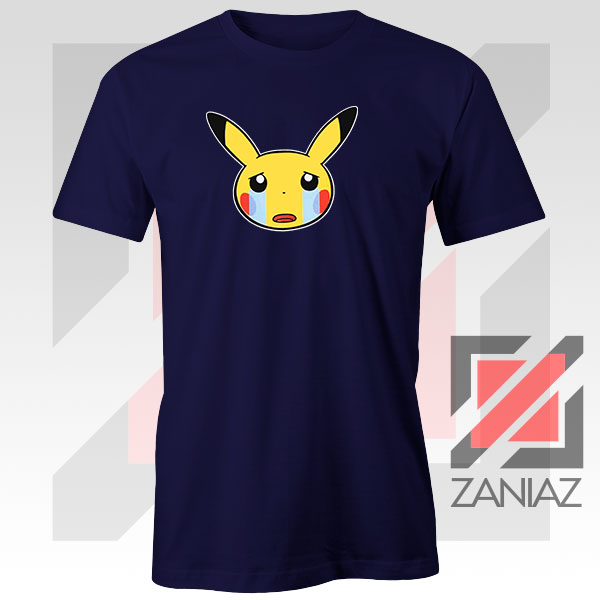 Pikachu Sad Mood Navy Blue Tshirt