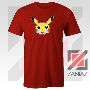 Pikachu Sad Mood Red Tshirt