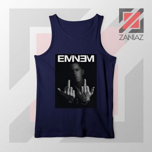 Slim Shady Eminem Poster Navy Blue Tank Top